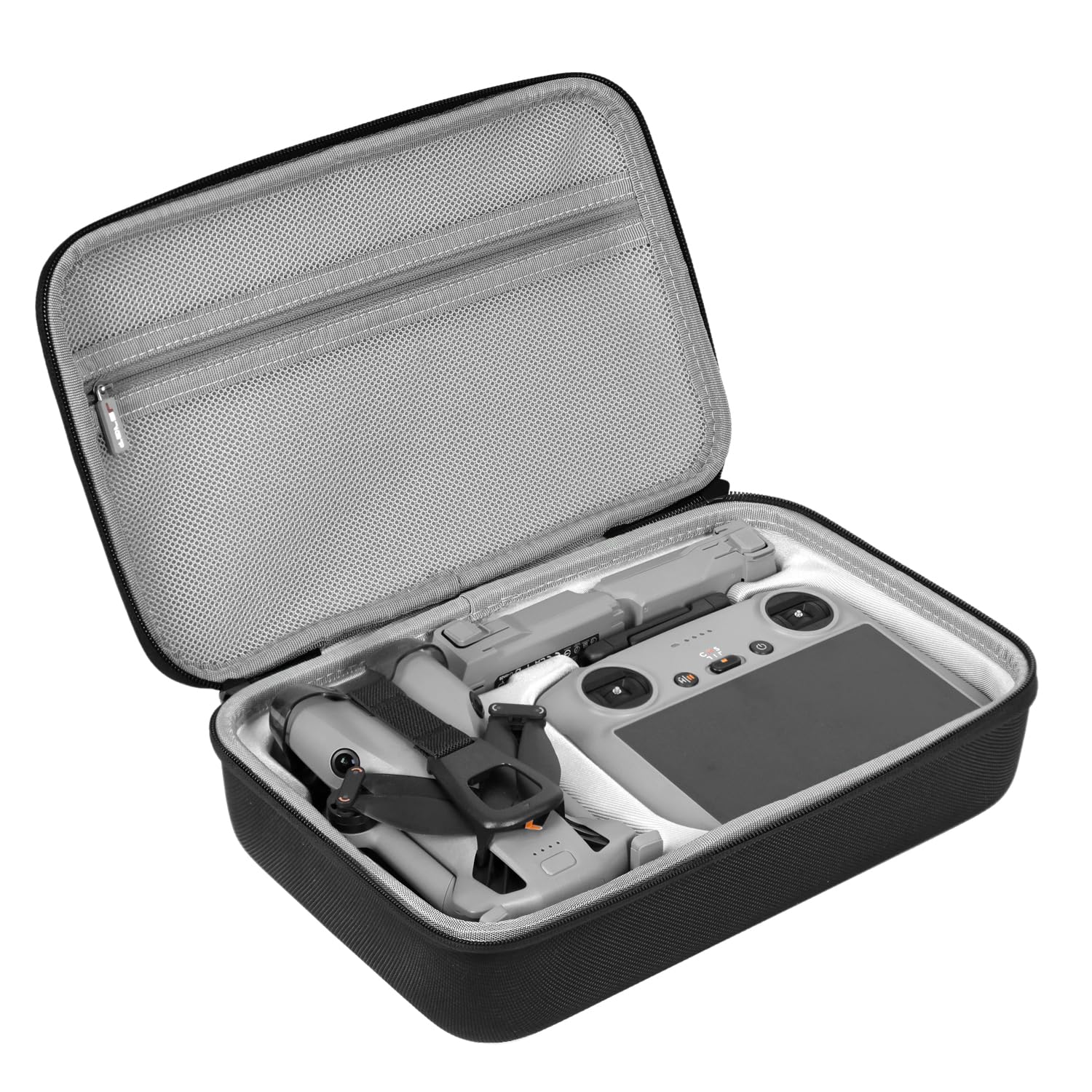 JSVER Mini 5 Pro Étui Portable EVA Dure Cas Voyage pour DJI Mini 5 Pro Sac de Transport pour DJI Drone Housse pour RC 2/RC-N3 Contrôleur Fly More Combo Accessoires-Noir