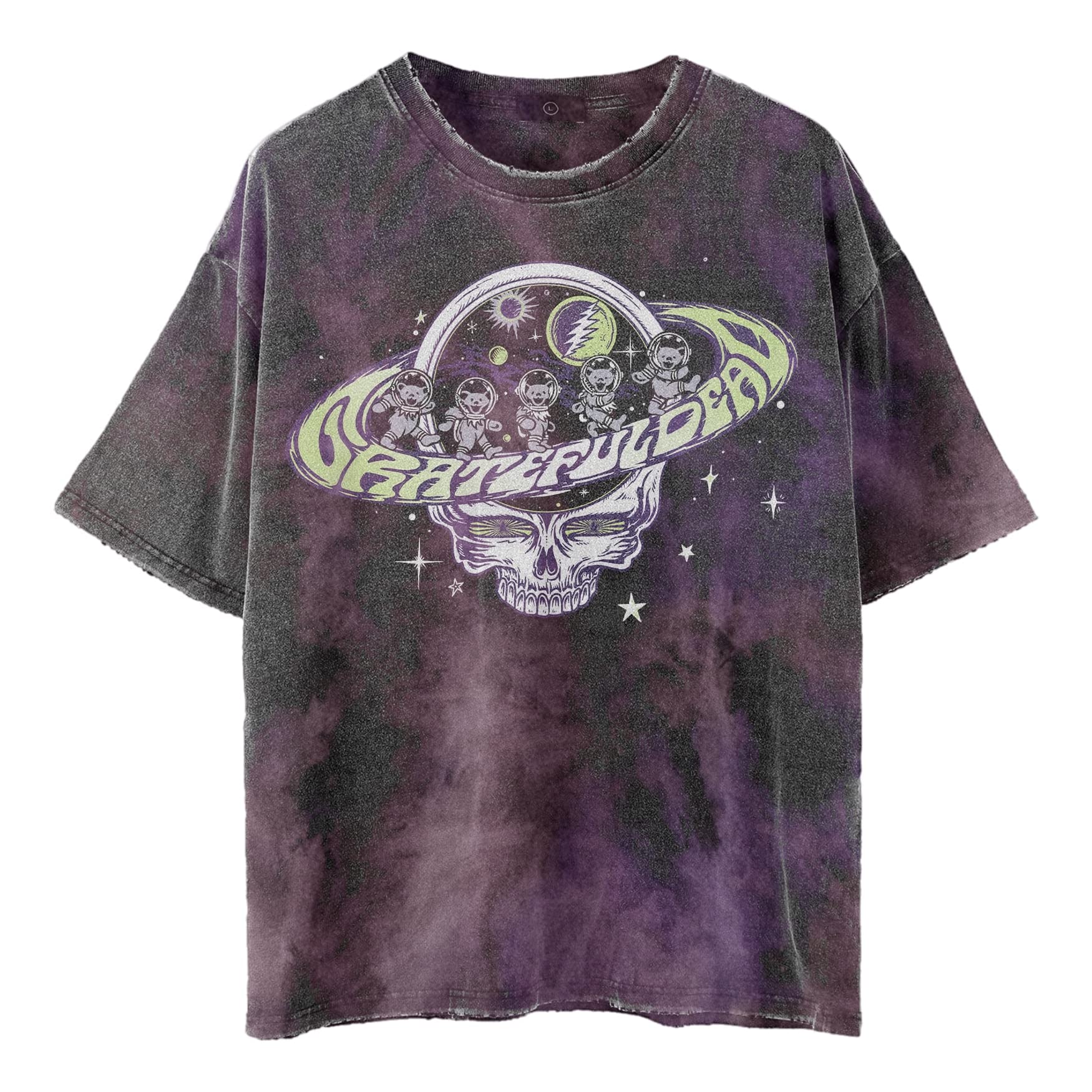 Grateful Deadunisex-adult Grateful Dead Astronaut Bear Planet Tiedye T-shirt T-Shirt
