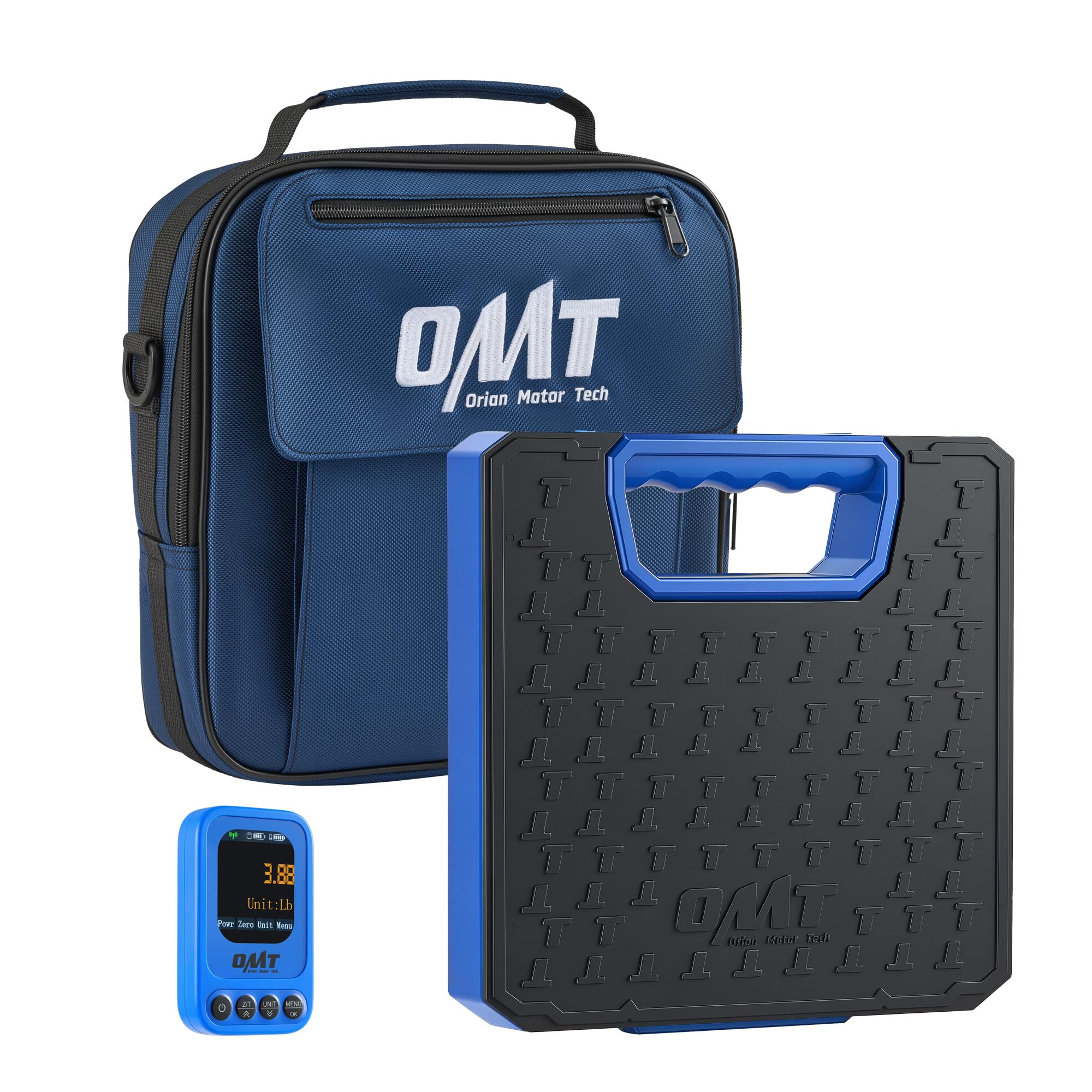 OMT 220lb Digital Refrigerant Scale, Wireless HVAC Scale for Freon Recovery Charge, ±0.05 Precision Electronic Refrigerant Charging Scale, No Auto Shutoff Digital Shipping Scale with Wireless Remote Blue