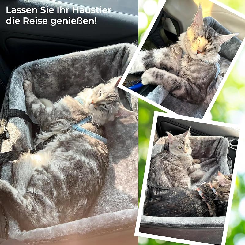 Babenest Kutya Autóülés Közepes Méretű Ebek Számára, Összecsukható Autós Ülésmagasító Biztonsági Övvel, Fekete L Méret