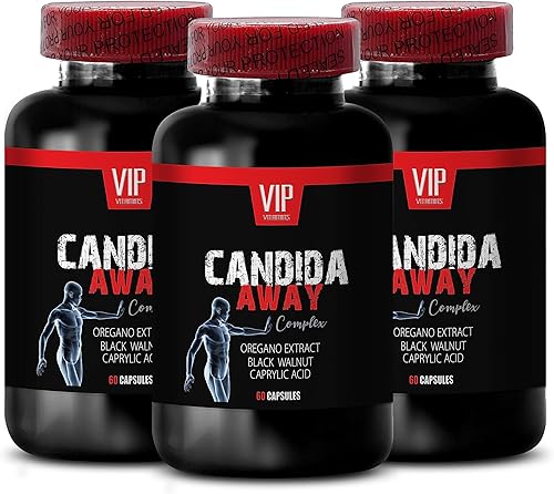 Extracto de nuez negra, proceso estándar complejo de flora intestinal - CANDIDA AWAY COMPLEX - extracto de hoja de aloe vera, ácido caprílico,