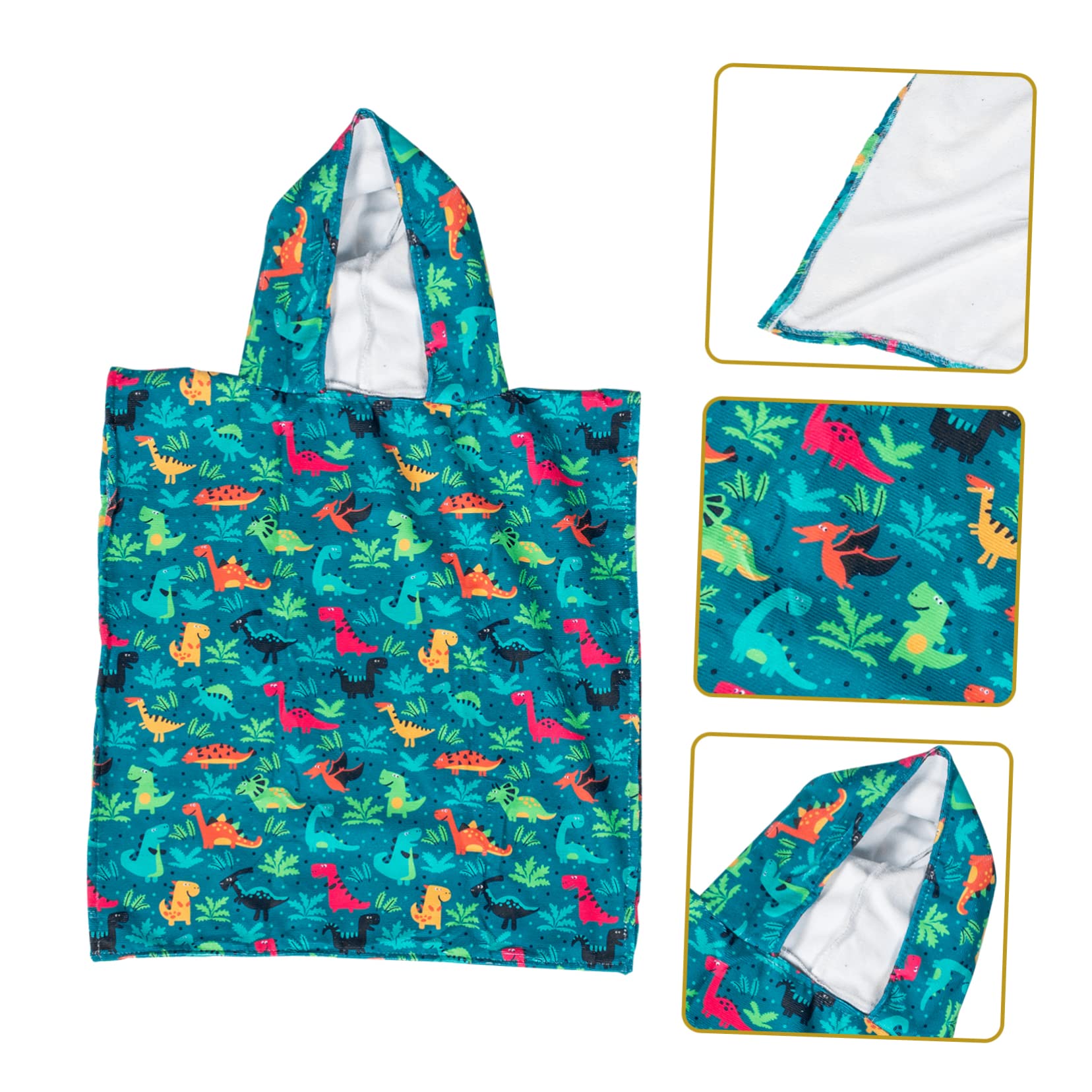 Cabilock 5piezas Toalla Capucha para Diseño De Dibujos Animados Toalla Absorbente para Playa y Ducha para Después El Agua