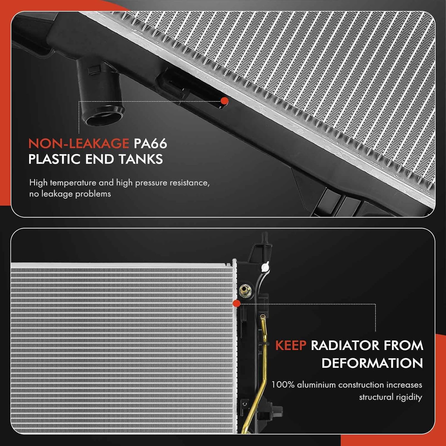 A-Premium Engine Coolant Radiator Assembly with Oil Cooler Compatible with Hyundai Kona 2022 2023, 1.6L 2.0L