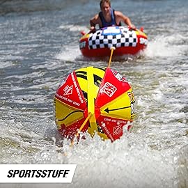 SportsStuff Booster Towable Tube Ball Towable Rope for Lift and Visibility, 60 ft Rope with 4,100 lb Break Strength