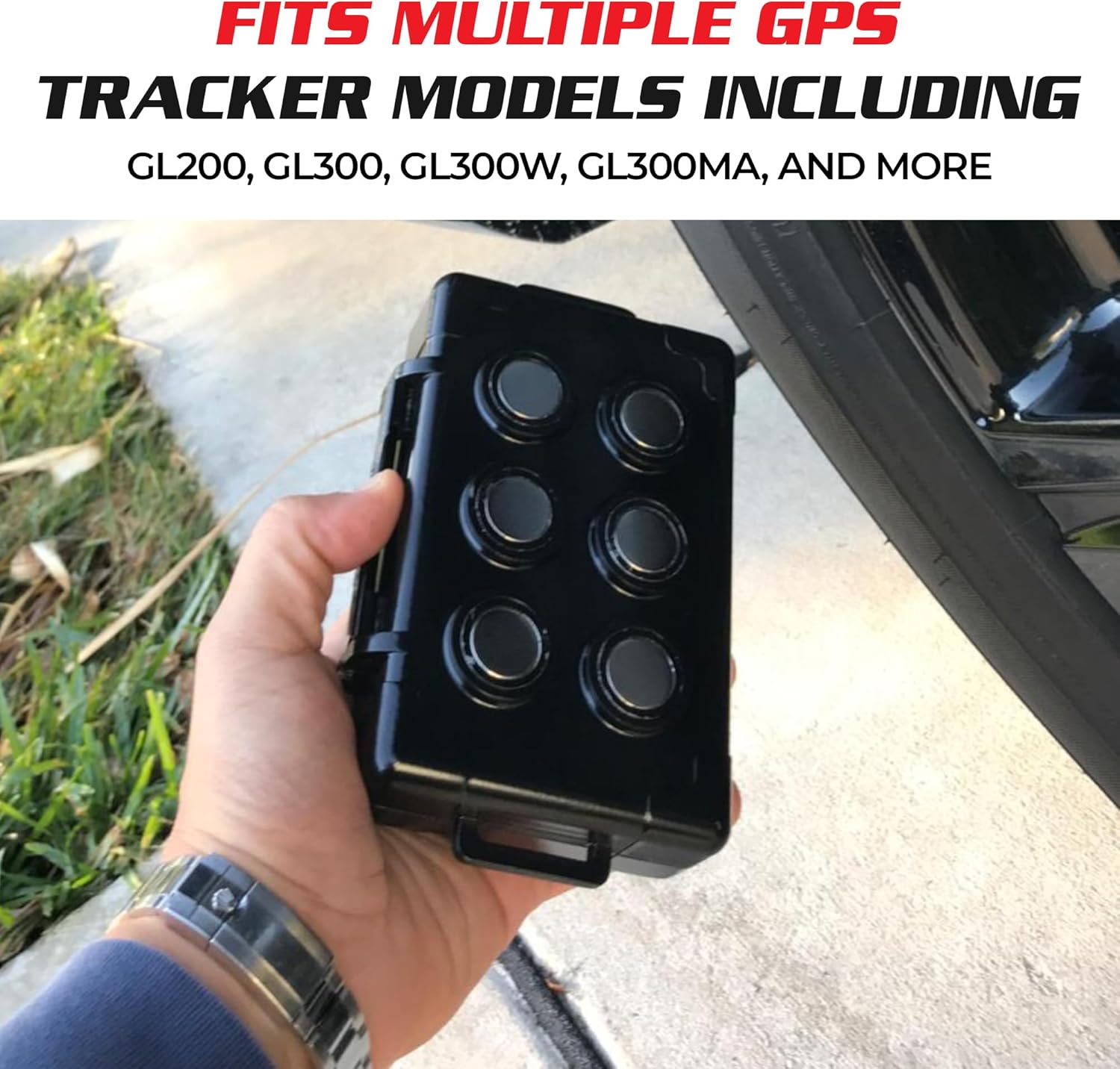 Spy Spot Magnetic Mount Weatherproof Case for GPS Trackers - Stash Lock Box for Items, Key Holder Under Vehicles - Fits GL200, GL 300, GL300W, GL300MA