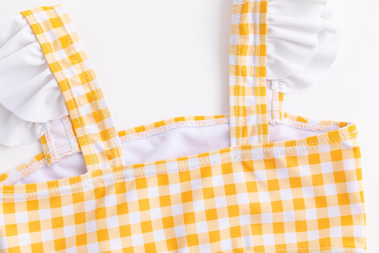 LIZENS Girls Plaid Swimwear Two Piece Trim Swimsuit 2-12 Toddler Beach Bathing Suit for Kids - Image 5