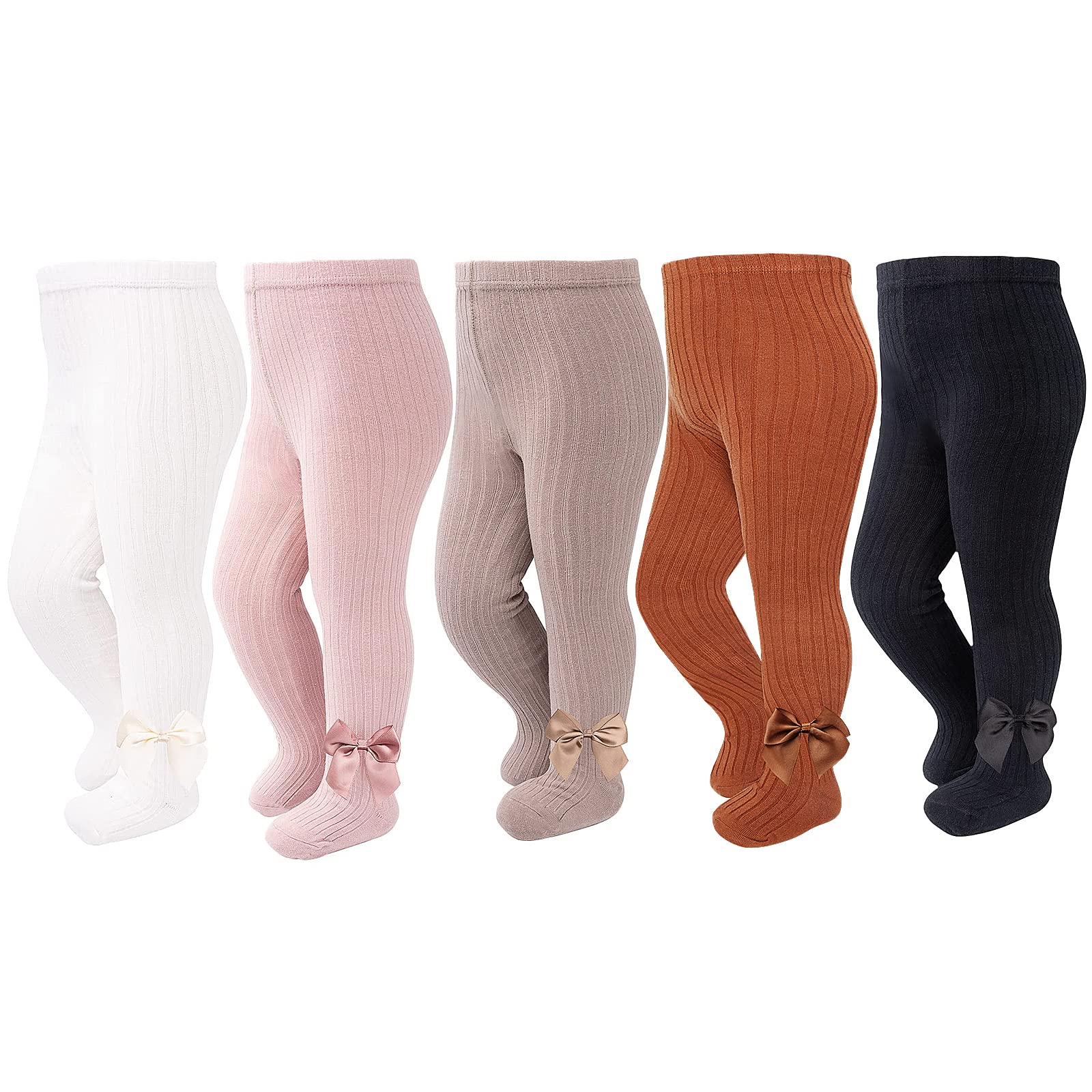 techcity Baby Girls Tights Cotton Cable Knit Leggings Soft Warm Pants Stockings Pack Pantyhose for Infant Toddlers 0-8 Years