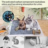 Vista 4 de kathson Almohadillas para orina de conejo, pañales desechables para conejos, almohadillas de entrenamiento de inodoro súper absorbentes