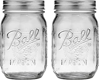 Ball 389579 Pint Regular Mouth Mason, 2 Count (Pack of 1), Clear