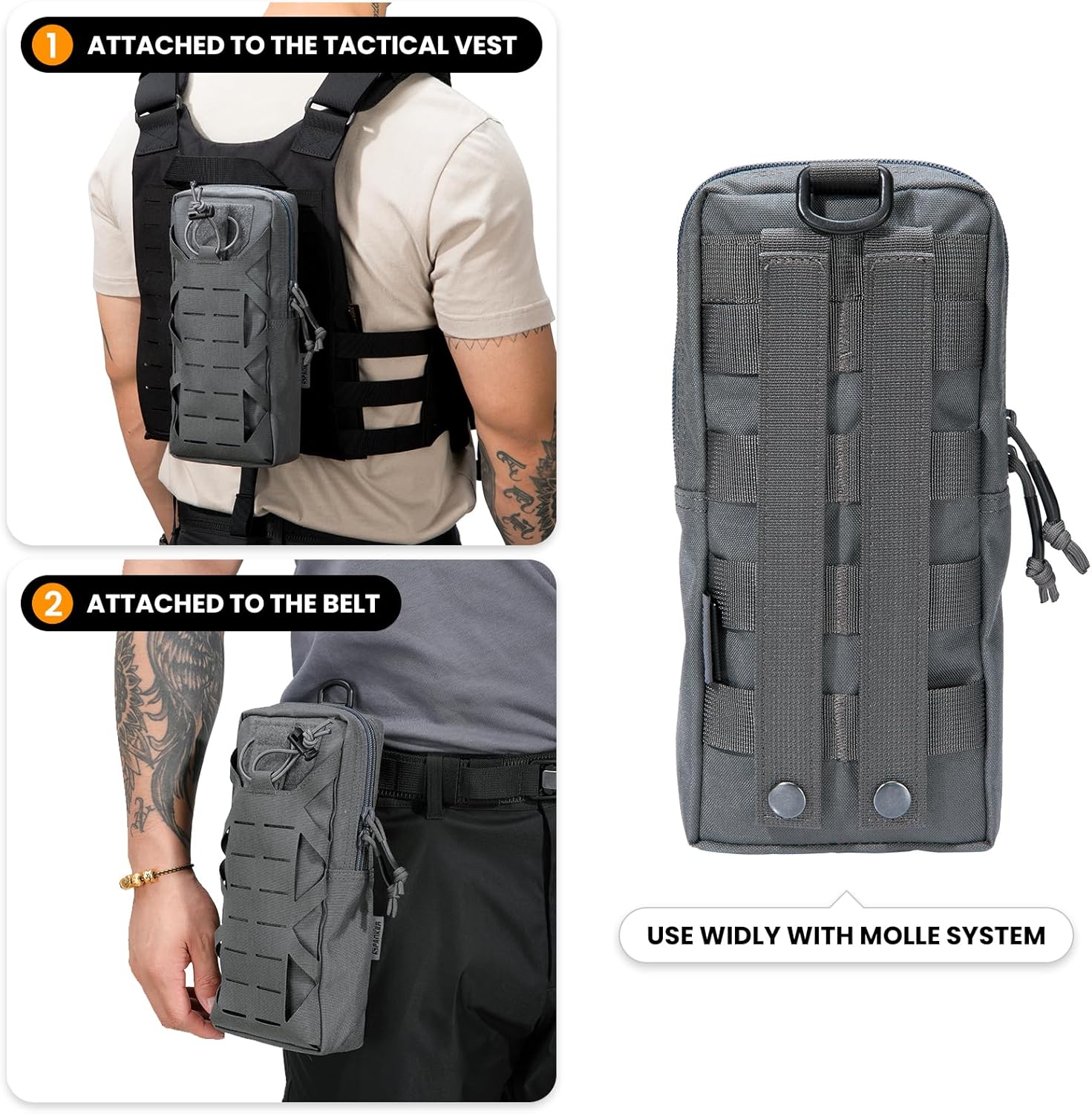 EXCELLENT ELITE SPANKER Tactical EDC Pouch Molle Utility Tool Pouches Gadget Organizer Pocket Waist Belt Bag - Image 6