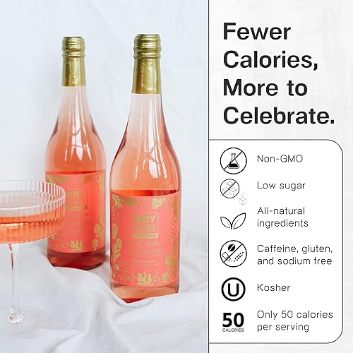 Miniatura 2 de DRY Botanical Bubbly Reserve Rosé Soleil  Alternativa de vino totalmente natural  Eleva cada celebración con cero alcohol a prueba  Sin OMG y bajo