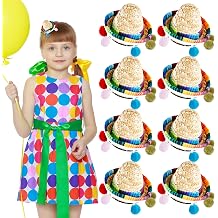 8 Pcs Mini Cinco De Mayo Sombrero Small Mexican Hat Hairpins Mexican Festival Hair Clips Headbands for Cinco de Mayo Luau Party Supplies Mexican Decor