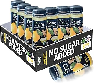 O2 Living Fresh Start Organic Juice Drink - 4oz - 8 Pack - Cold-Pressed Juice Drink with No Added Sugars or Water, Natural Sweetness from Fruits, Packed with Nutrients & Vitamins, Refreshing, Non-GMO