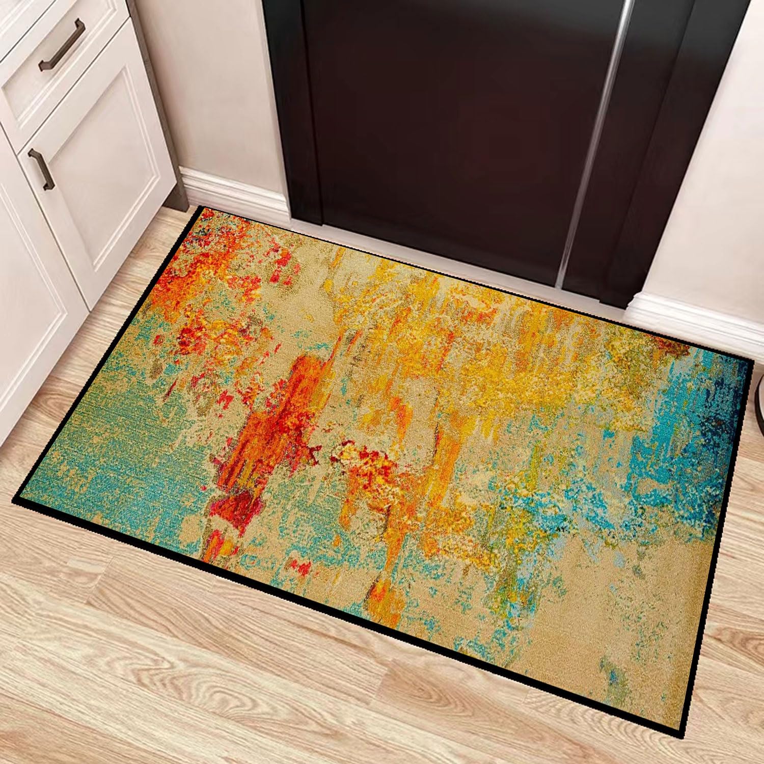 Tapis de Couloir coloré, Lavable, Tapis de Passage, Tapis de Couloir, Long et Largeur Personnalisable