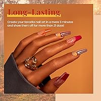 Vista 8 de Beetles - Juego de 20 esmaltes de uñas de gel, esmalte de uñas de gel color granate completo, esmalte de uñas de gel dorado y amarillo, esmalte