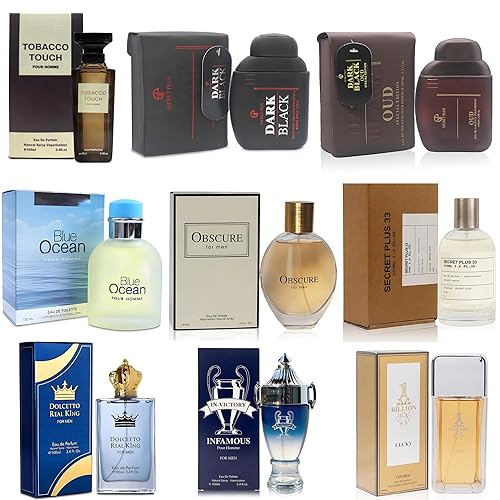 Miniatura 10 de Juego de muestras de colonia para hombre (100ml cada una*9 piezas) | Paquete de variedad de fragancias de lujo para hombres | Aromas amaderados,
