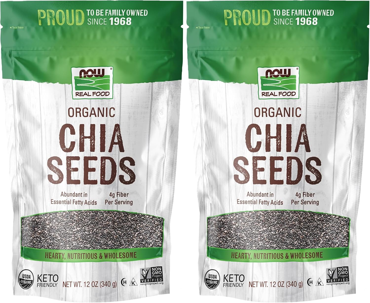 NOW Foods, Organic Black Chia Seeds, Non-GMO, Source of Healthy Fatty Acids and Fiber, 12-Ounce (Packaging May Vary) image 5