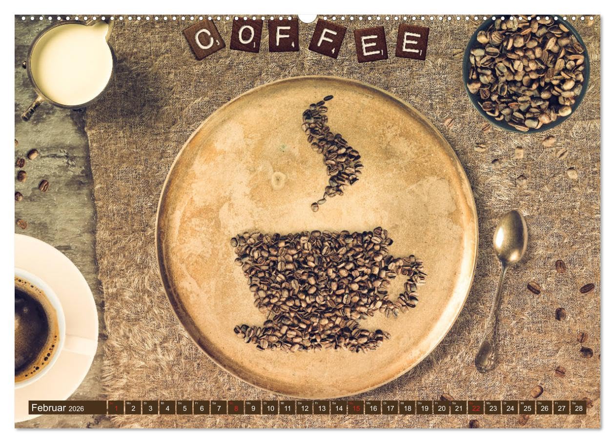 Auf einen Kaffee? (hochwertiger Premium Wandkalender 2026 DIN A2 quer), Kunstdruck in Hochglanz: Eine Einladung zum Kaffee trinken (CALVENDO Lifestyle)
