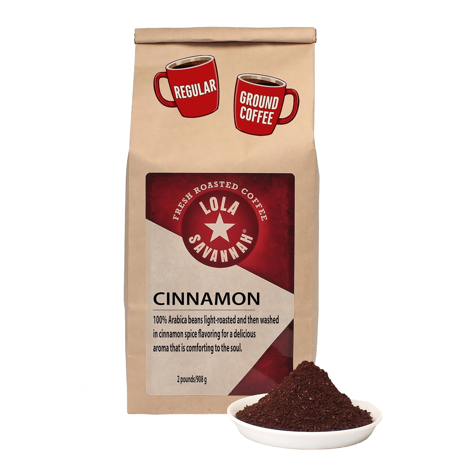 Lola Savannah Cinnamon Ground Caffeinated Coffee, 2lb