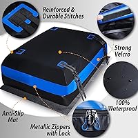 Vista 2 de Zone Tech - Bolsa transportadora de carga para techo de automóvil de 21 pies cúbicos, carcasa blanda impermeable protectora, resistente al desgarro