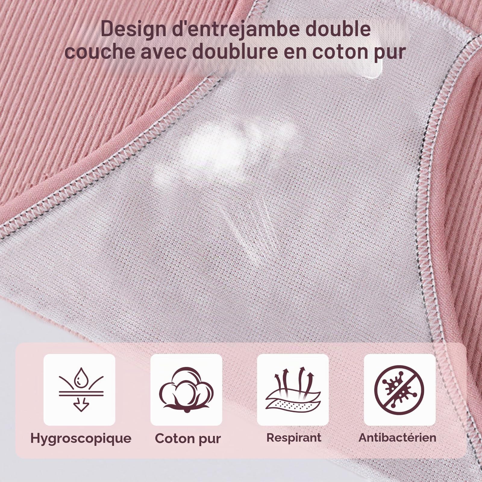 flintronic Lot de 8 Culotte pour Adolescente Fille, Adolescentes sous-vêtements Doux Filles, Culotte sous-vêtements Slip Enfant Confortables Respirantes, Ado 8 à 16 Ans