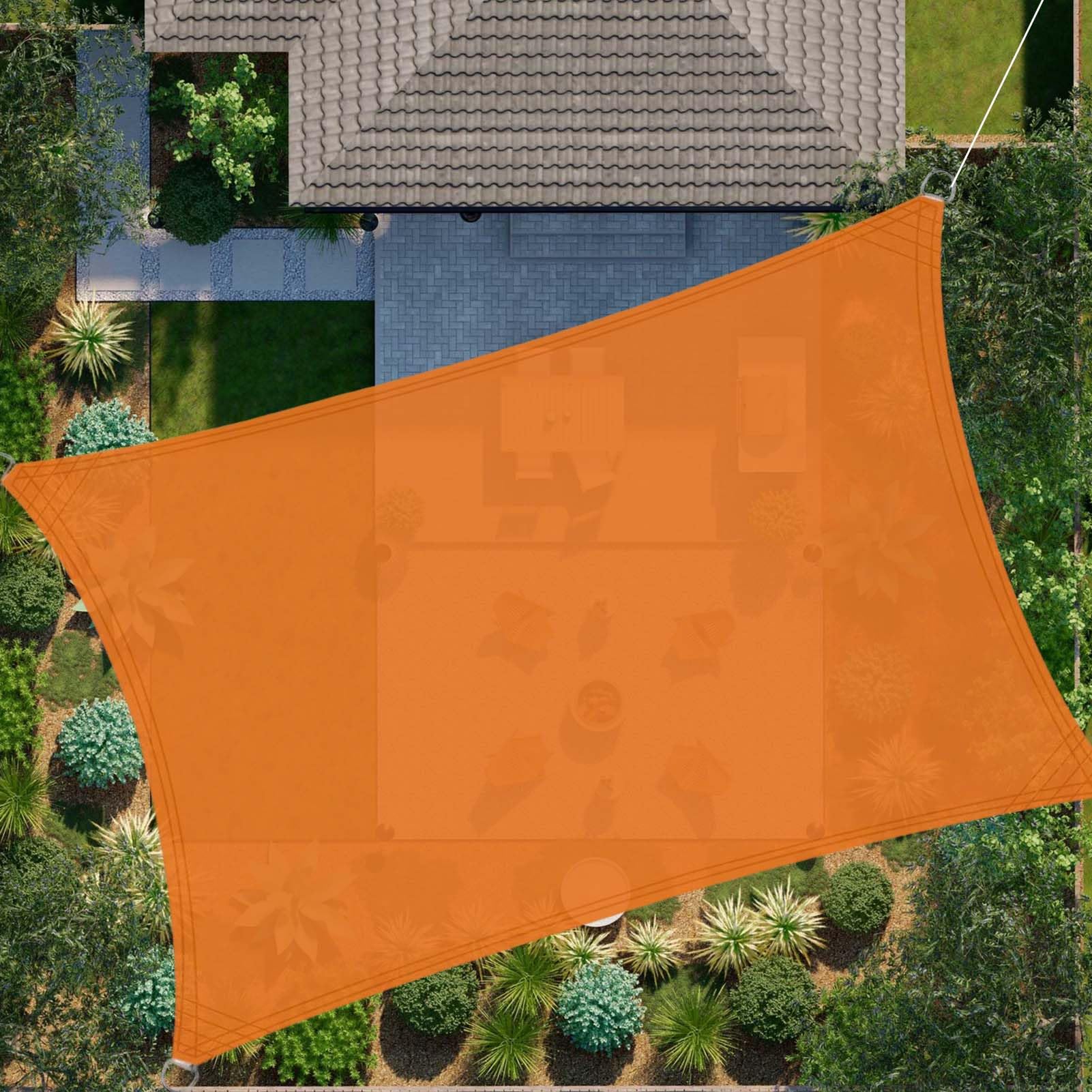 Prostokątny żagiel przeciwsłoneczny 0,9 x 1,8 m – wodoodporny baldachim blokujący promieniowanie UV, odporny na rozdarcie, cień HDPE do patio, podwórka, trawnika i aktywności na świeżym powietrzu