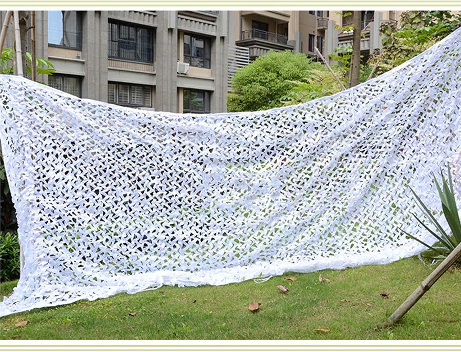 Pxzybd Sunscreen Camouflage Net 3×3m 4×4m 4×5m,Hunting Camouflage Netting,Military Net,camo Netting White,Garden Pergola Shade Net,car Cover,white-3x4m(9.8 * 13.1ft)