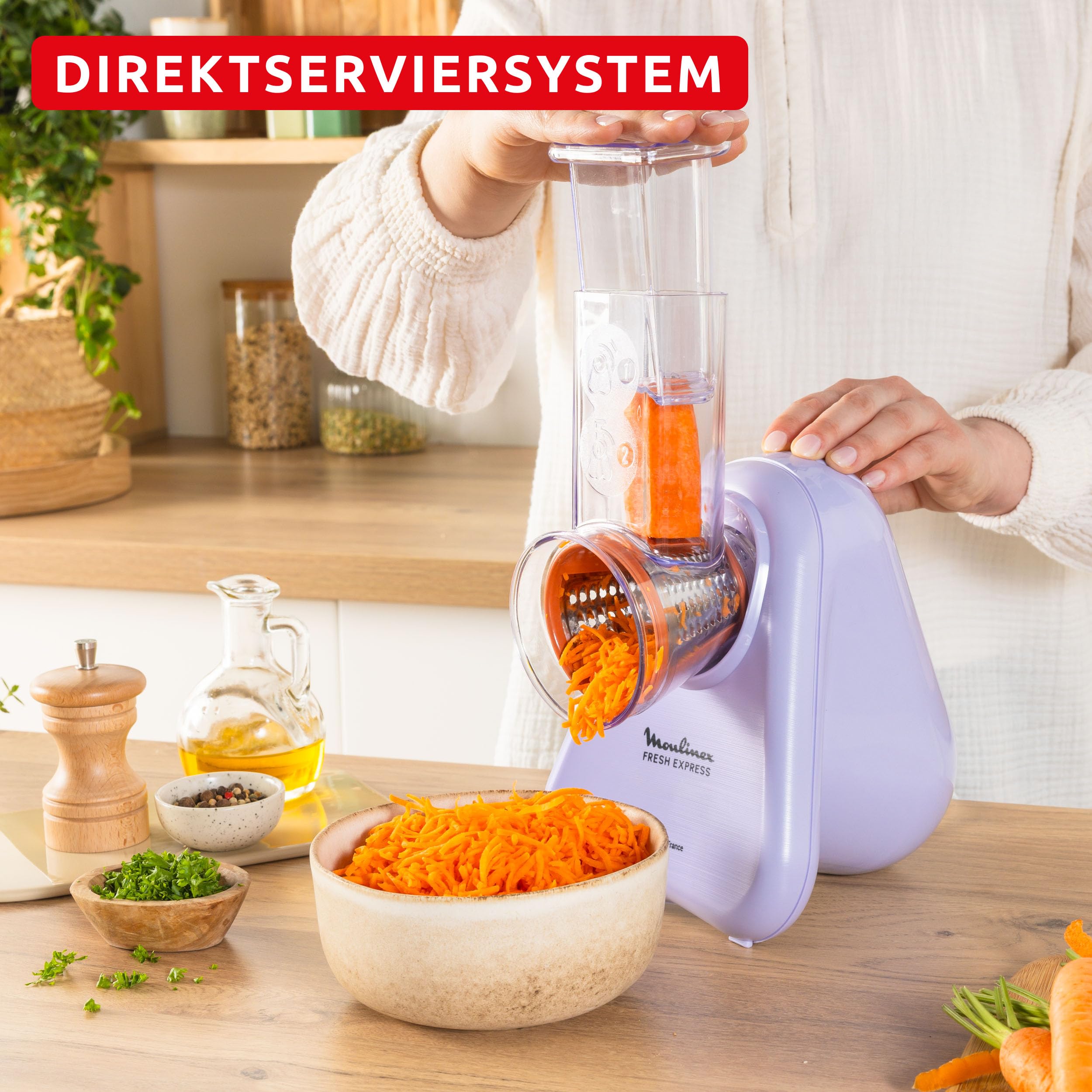Moulinex Fresh Express Elektrische Gemüsereibe – Bild 5