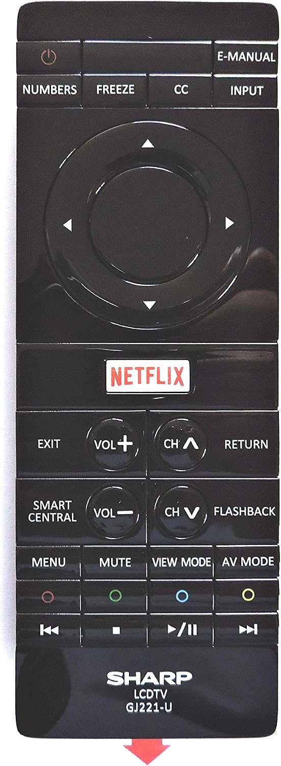 Sharp GJ221-U LCD 4K TV Remote Control