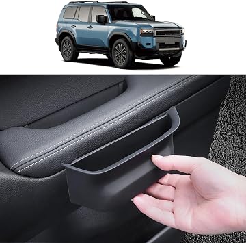 Car Door Storage Box Silica Gel Pad for 2024-2026 Toyota Land Cruiser 250 1958 Prado Lc250 Door Side Storage Tray Non-Slip Dustproof Interior Modification Accessories Upper Storage Box