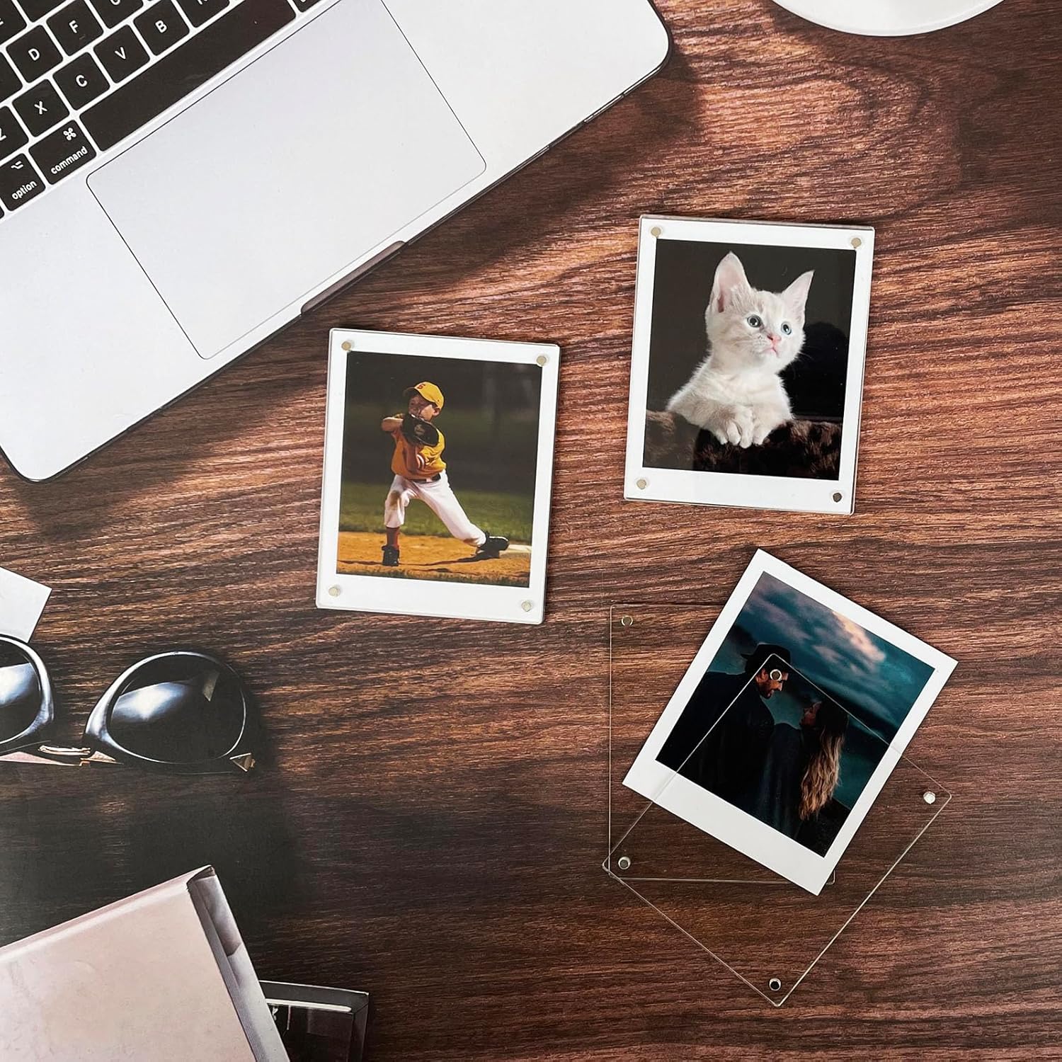 Magnetic Polaroid Picture Frame 3.5x4.25”, Fridge Magnet Frame for Polaroid Now i-Type/600/SX-70/OneStep+/Instax Wide 300/200/210 Photo, Instant Photo Frame [6Packs 12Panels]
