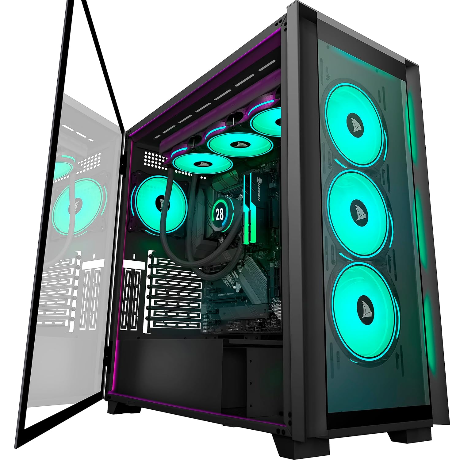 Amazon.in Buy AMANSON ATX PC CASE MidTower Gaming Case Tempered Glass