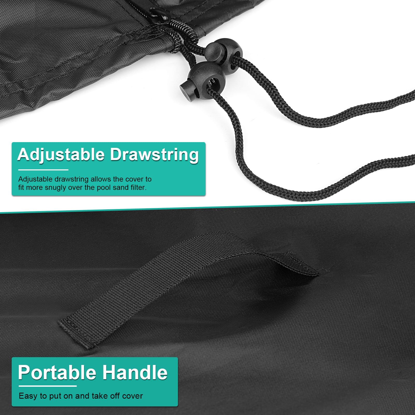 Kingling Sandfilteranlage Pool Abdeckung für INTEX Poolpumpe Sandfilter, wasserdichte Abdeckung für Sandfilteranlage Poolpumpe Poolfilterabdeckung