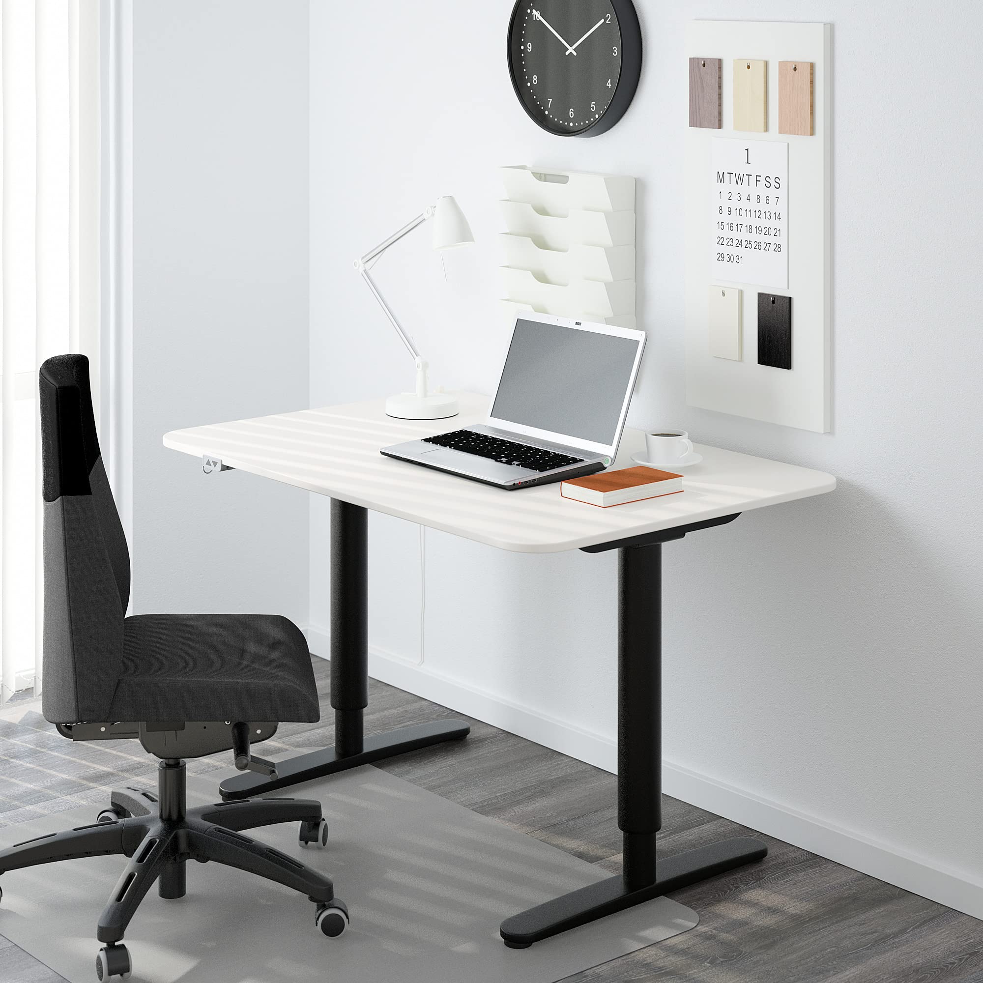 Amazon.co.jp: IKEA BEKANT デスクシット/スタンド 120x80cm ホワイト 