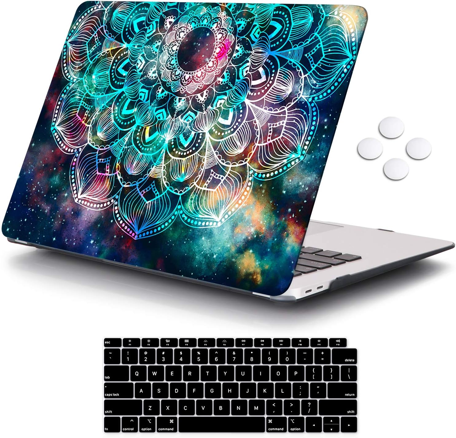 Electronics Cases Colorful Leaves Pattern Laptop Cover Plant Macbook Case Boho Pattern Macbook Pro Aesthetic Retina Touch Laptop Cover Macbook Air Protection Electronics Accessories