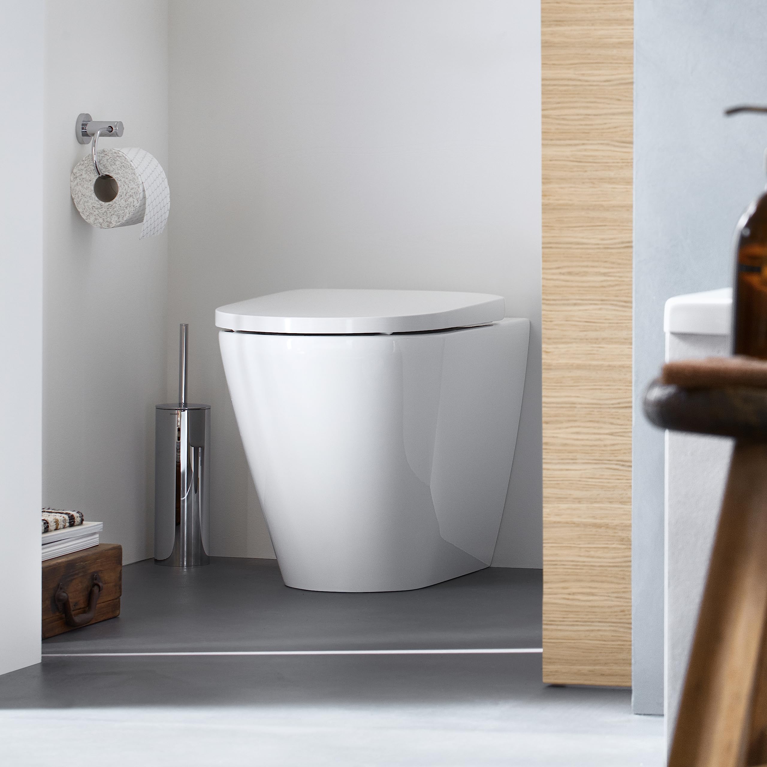 Duravit WC-Sitz D-Neo, Klobrille mit Quick-Release für einfache Montage, ohne Absenkautomatik, Toilettendeckel mit hochwertigen Edelstahlscharnieren, Urea-Duroplast, Weiß