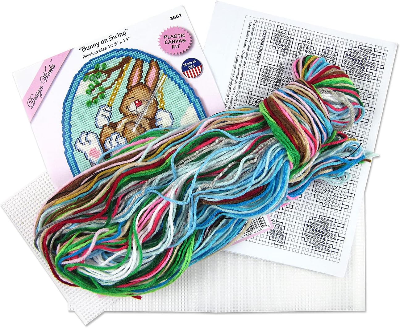 Bunny on a Swing Plastic Canvas Kit