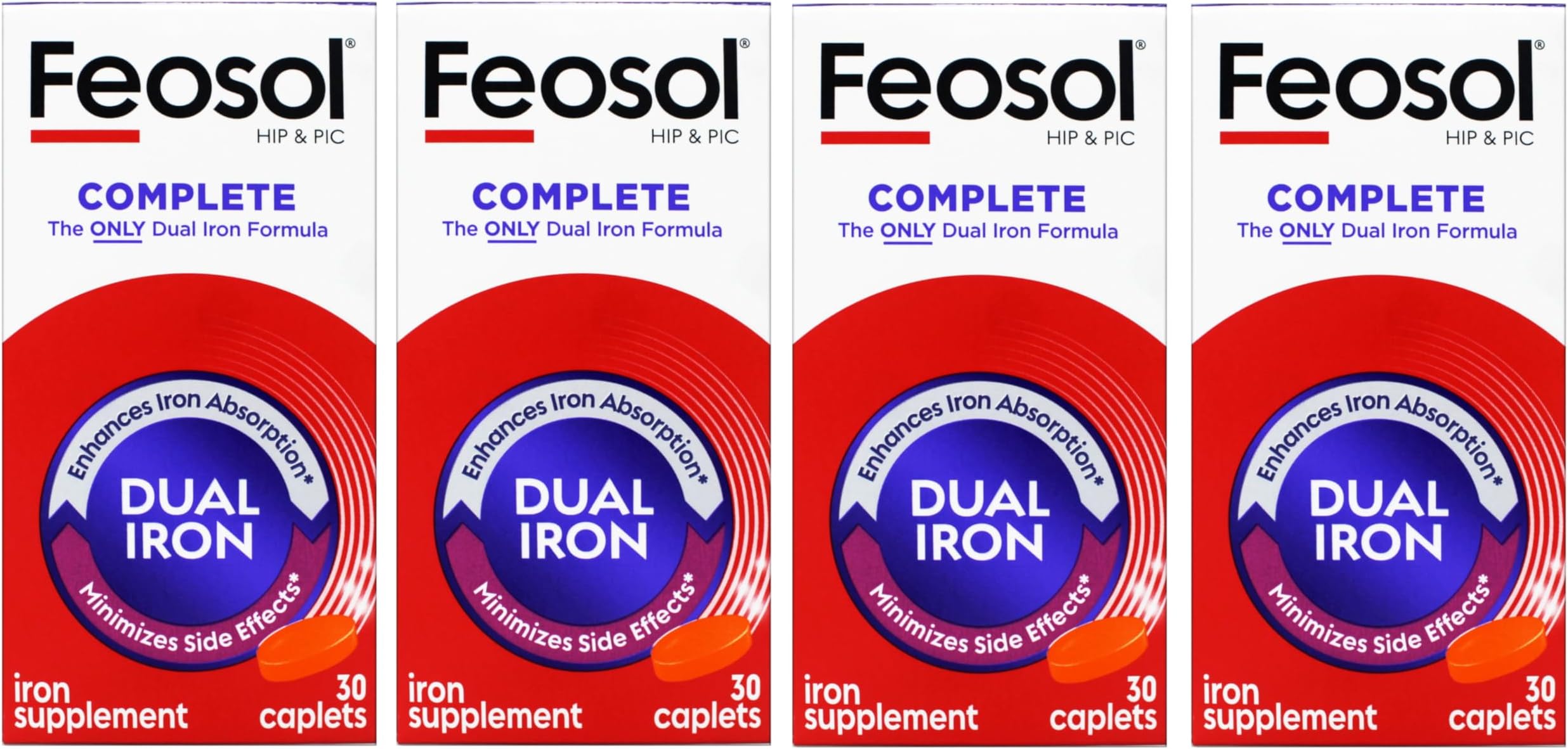Bifera Iron Caplets Complete 30 ea (Pack of 4)