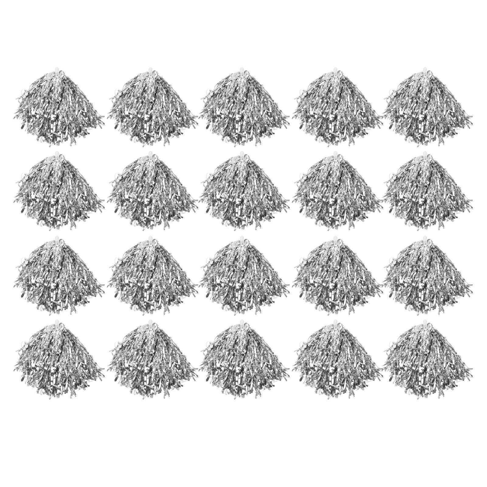 Pompons de Pom-Pom Girl durables en Pet, 20 pièces, Fleur à Main, poignée de 3,3 Pouces, Couleur Pure, pour fête Sportive, Spectacle sur scène