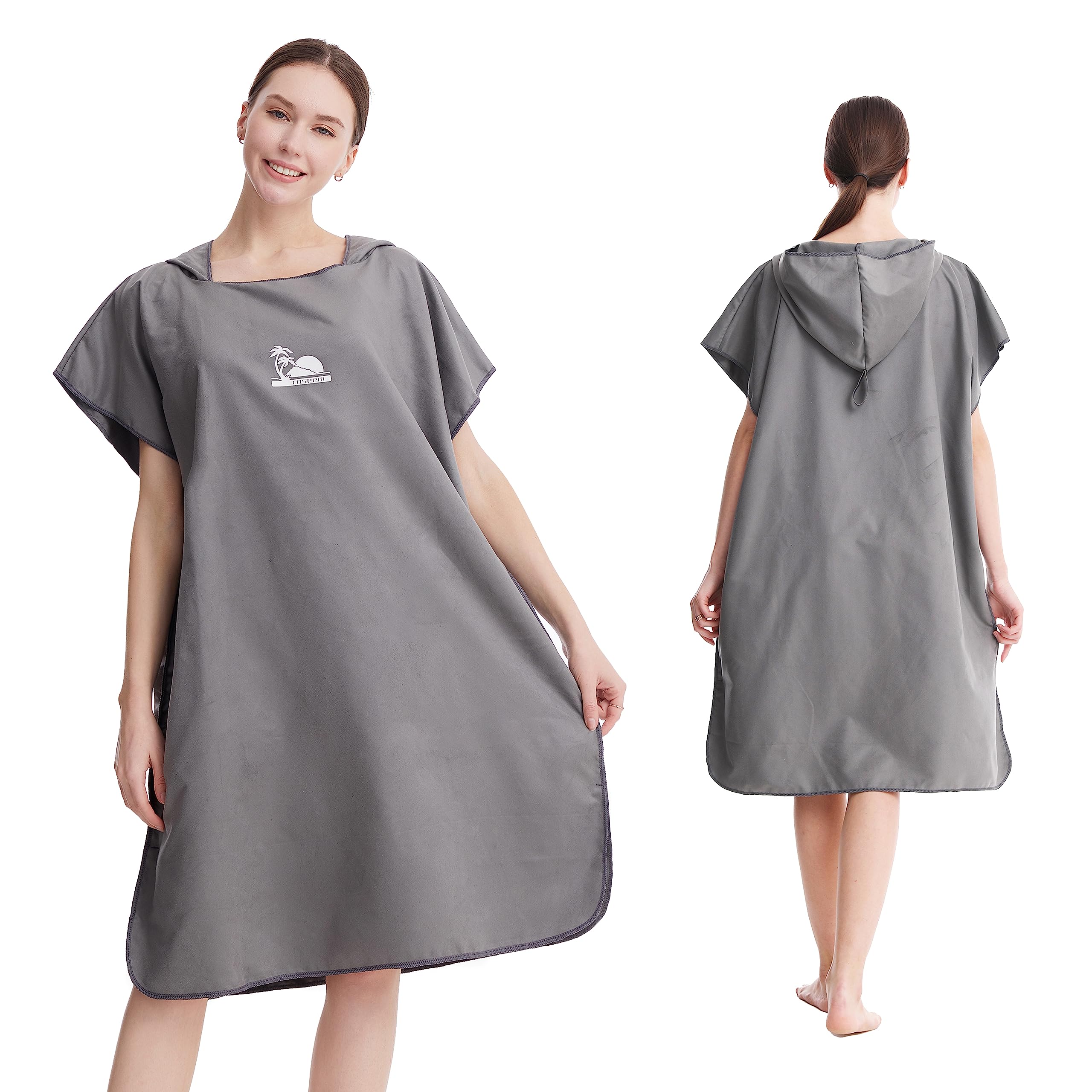 ROSEEM Changing Robe Hooded Towel Poncho for Surfing Swimming Wetsuit Changing,Quick Dry Microfiber Towels