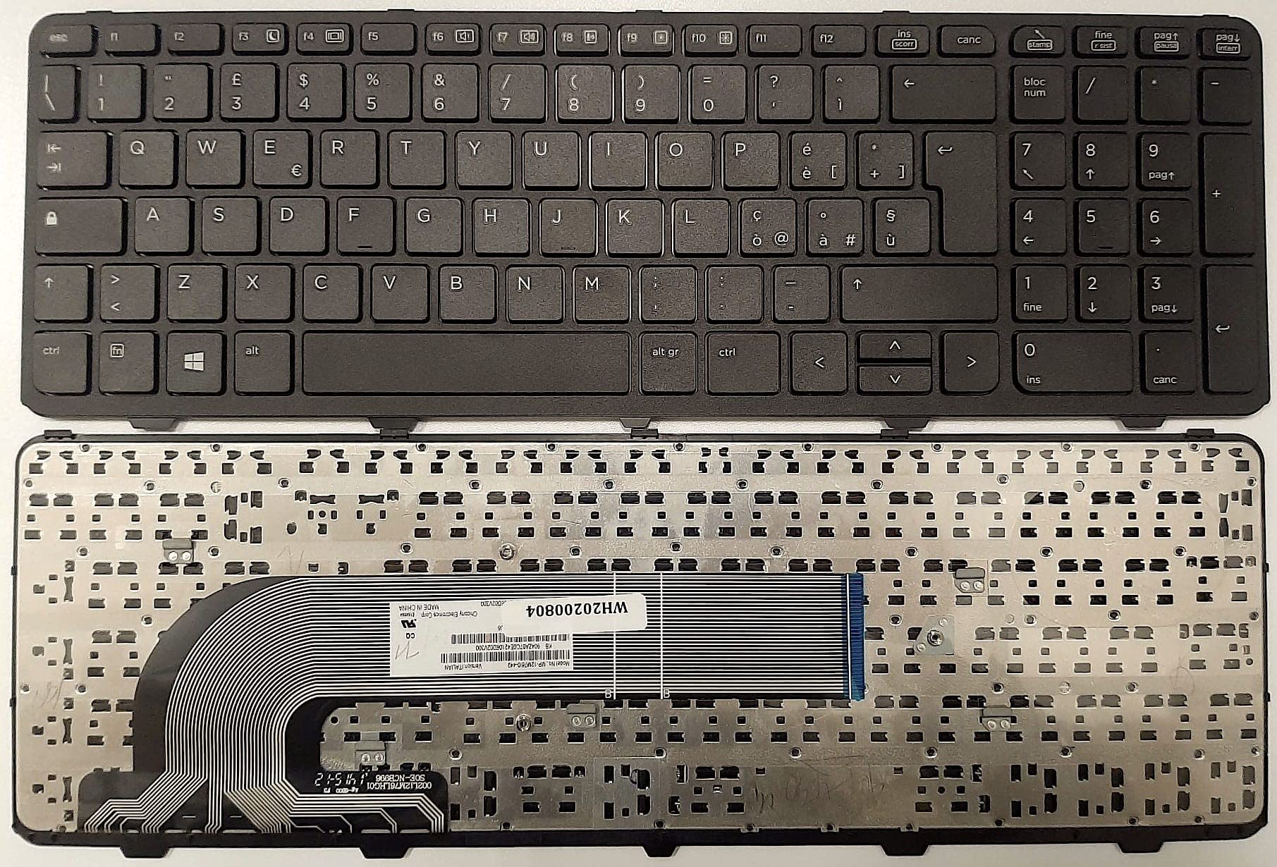 INFOELETTRONICA LO STORE DELLA CONVENIENZA E QUALITA' Tastiera Italiana per HP ProBook 450 G2 con Frame Cornice