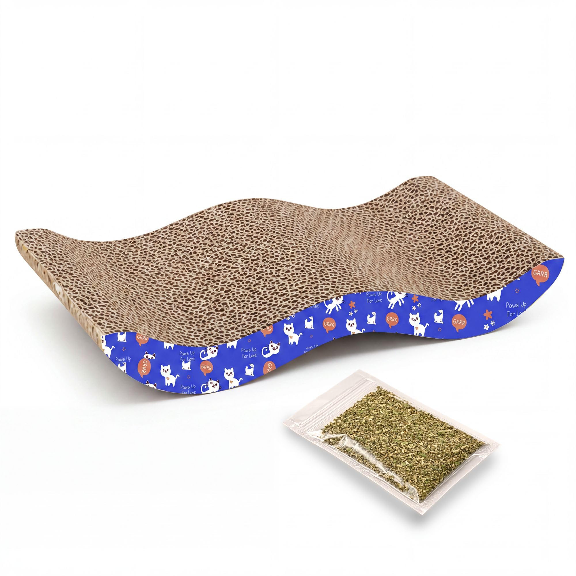 Scratcher Toy for Cats by Pets Empire Scratch Board with a Curved Wave Design - Satisfy your kitty's Natural Scratching Instinct - Save your Furniture - Made of Environmental Friendly Material- 1 Piece Print Design May Vary-image-47