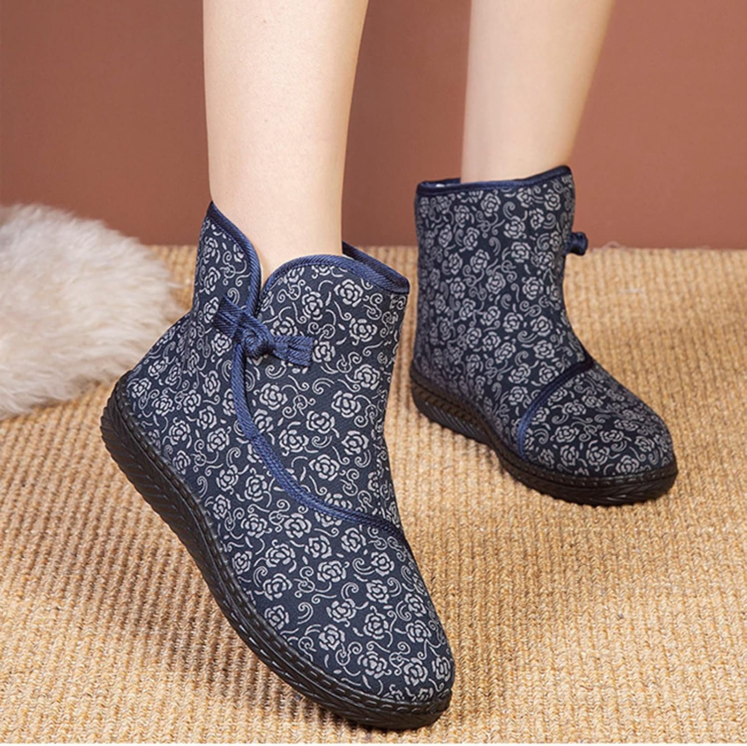 Slipper Boots for Women Wide Warm House Shoes Bootie Slippers for Indoor Outdoor Non Slip Diabetic Winter Shoes - Image 4