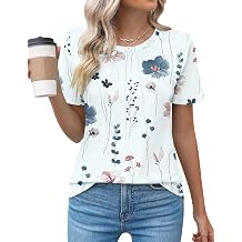 بلوزات نسائية كاجوال من Kistore برقبة دائرية وأكمام قصيرة ومطوية وملابس عصرية 2026