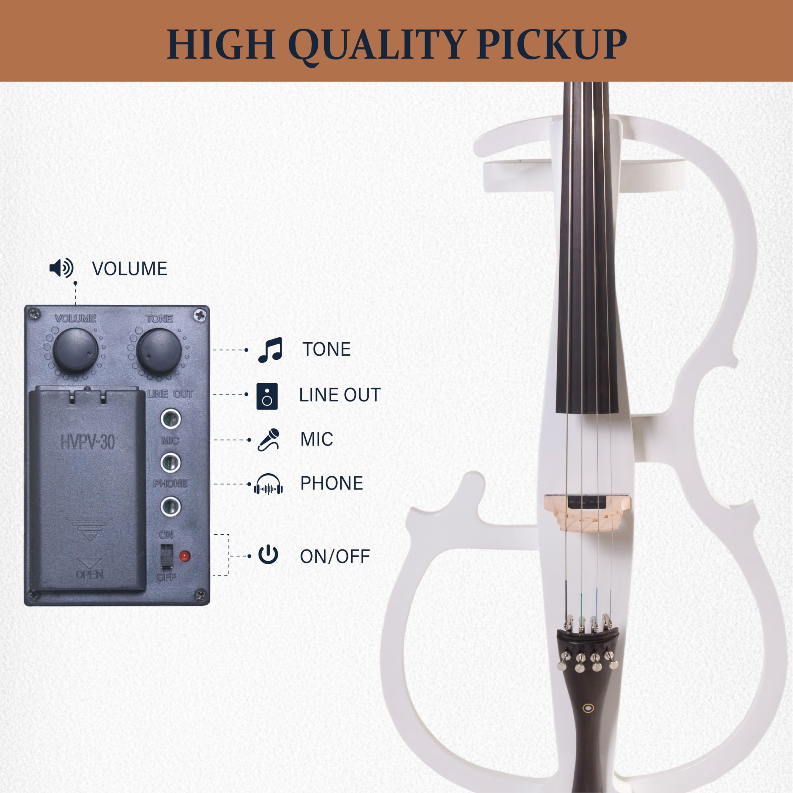 Amazon.com: Cecilio 4/4 Silent Electric Cello with Ebony Fittings