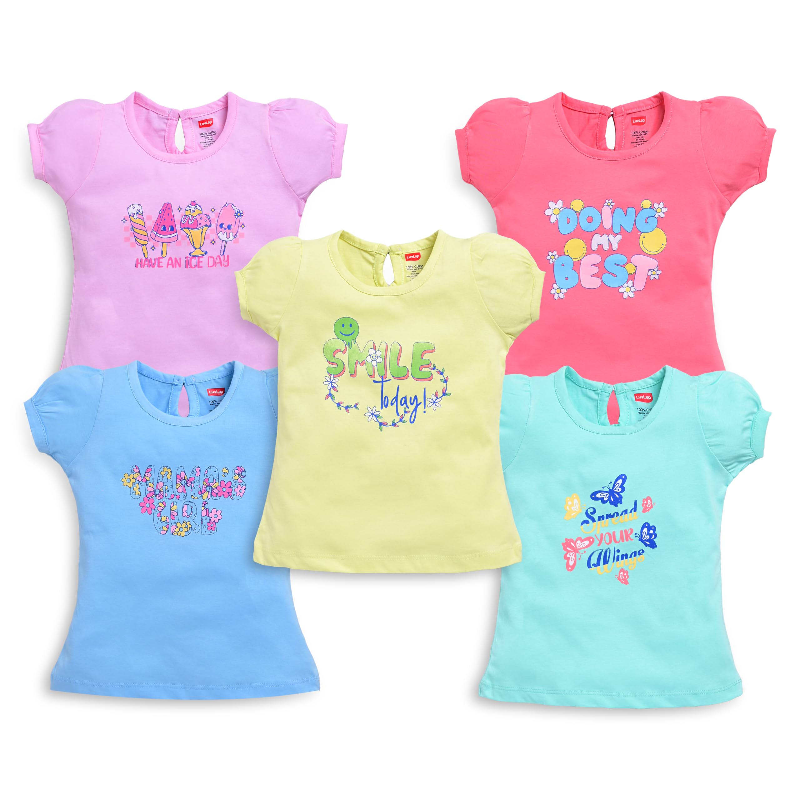 luvlap Cartoon Regular Fit H/S Girls Top-picture-25