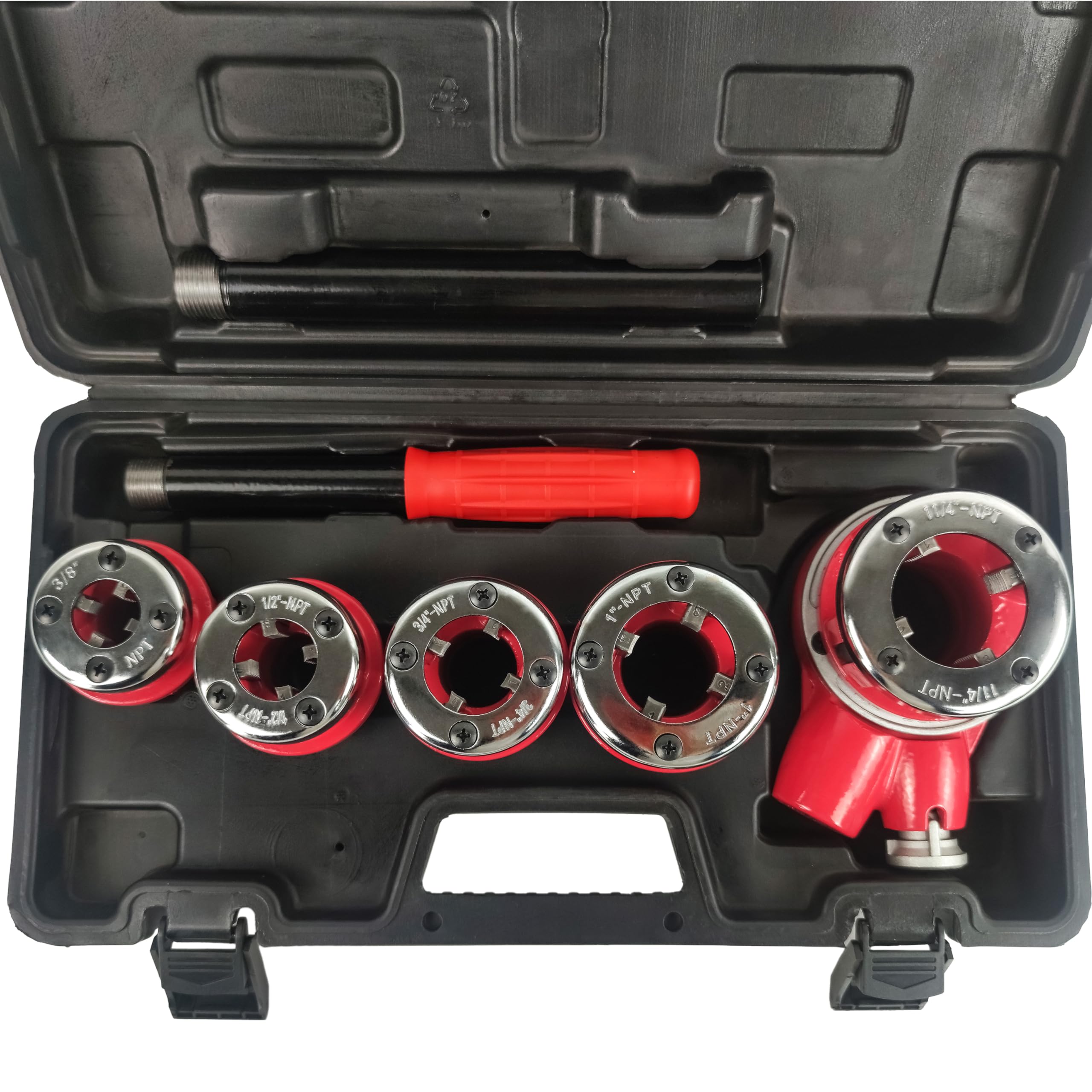 Kit de enhebrador de tubos de carraca, juego de 5 troqueles