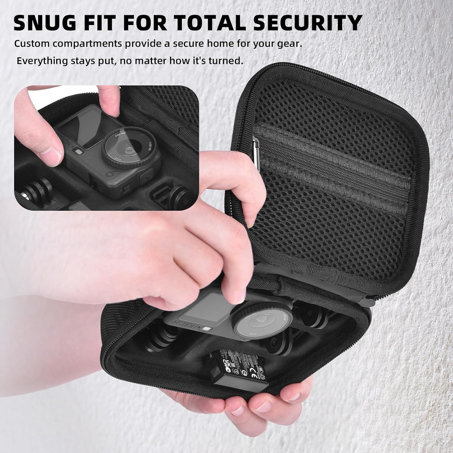 BRDRC Carrying Case for DJI Action 6 Accessories, Storage Bag Protective Case Hard Shell Cover for DJI Osmo Action 6 Standard Bundle Camera Accessory - Image 4