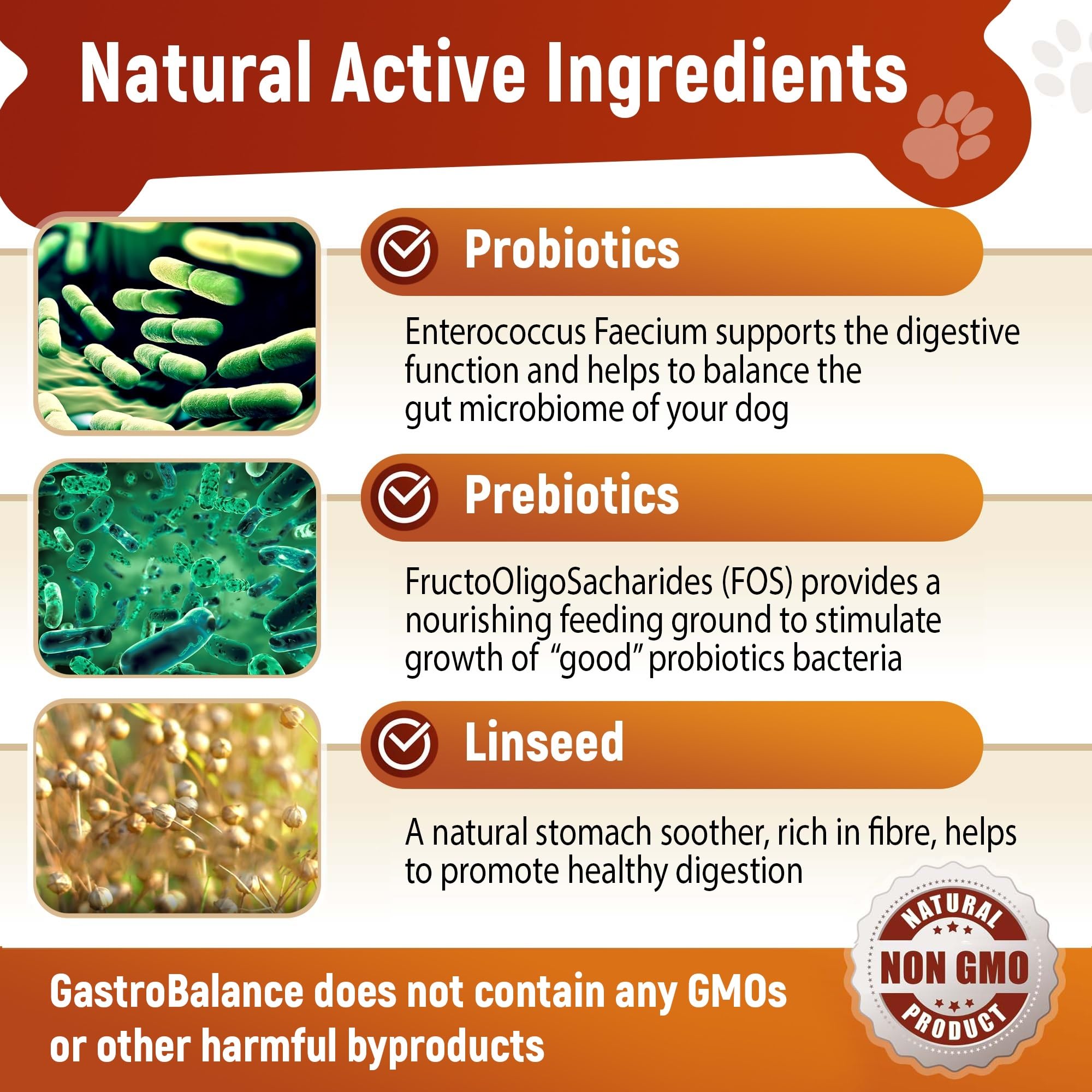 GastroBalance Advanced dog probiotics for gut health - 60 natural dog probiotic chews recommended by vet (Bacon flavour) - Image 4