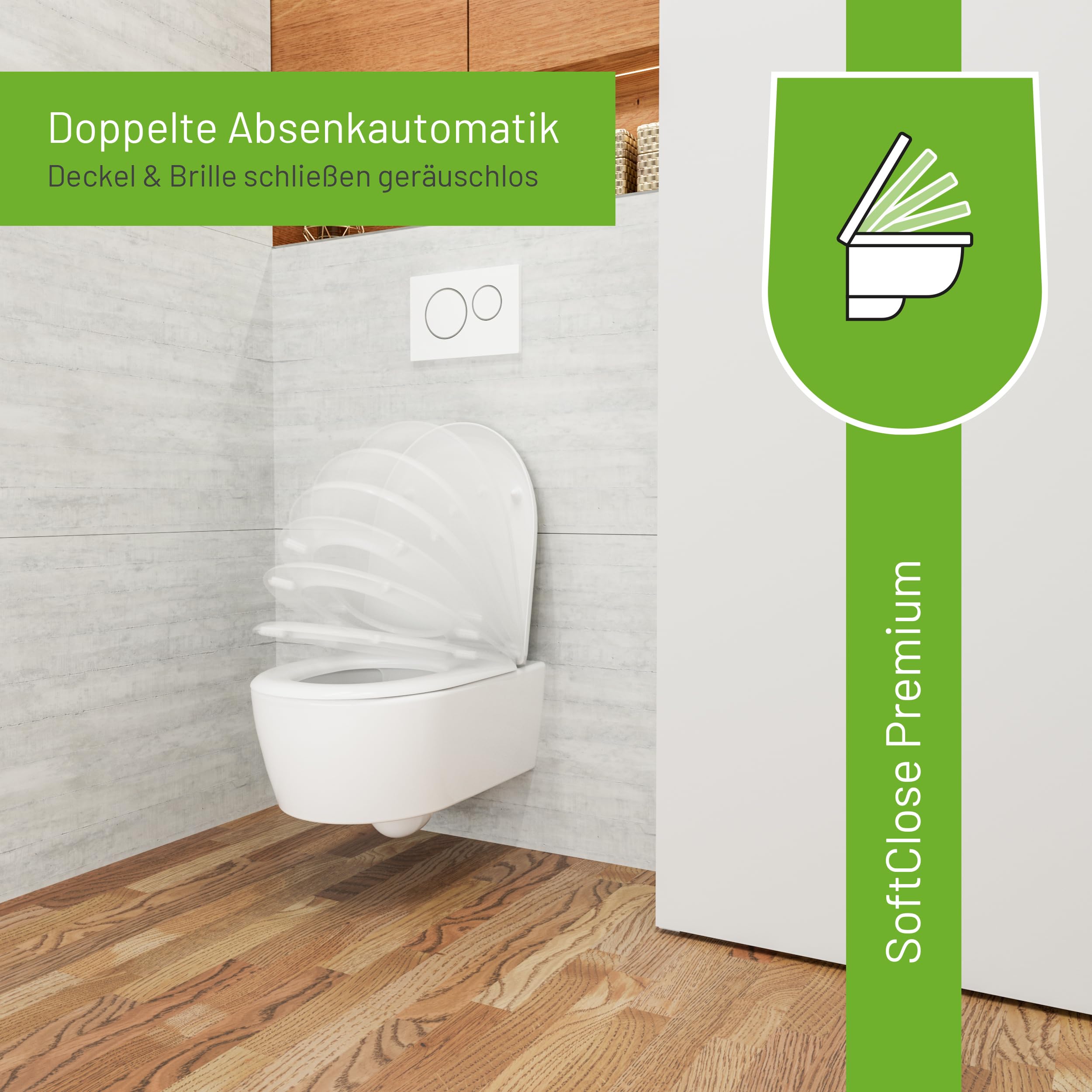 LUVETT D100 WC-Sitz D-Form Weiß